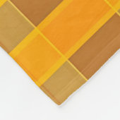 Retro-Rot-Orange-Karomuster Fleecedecke (Ecke)