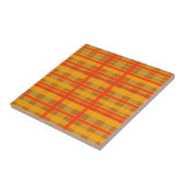 Retro-Rot-Orange-Karomuster Fliese (Seite)