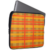Retro-Rot-Orange-Karomuster Laptopschutzhülle (Vorne Rechts)