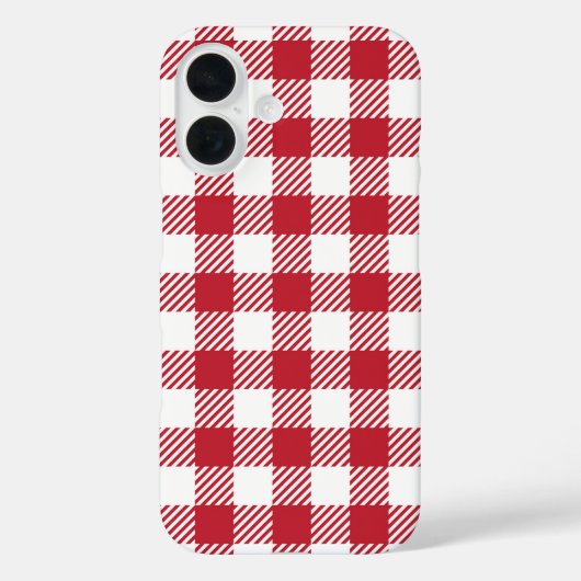 Retro-Rot-Picknick-Karo-Bauernhaus-Design Case-Mate iPhone Hülle (Rückseite)