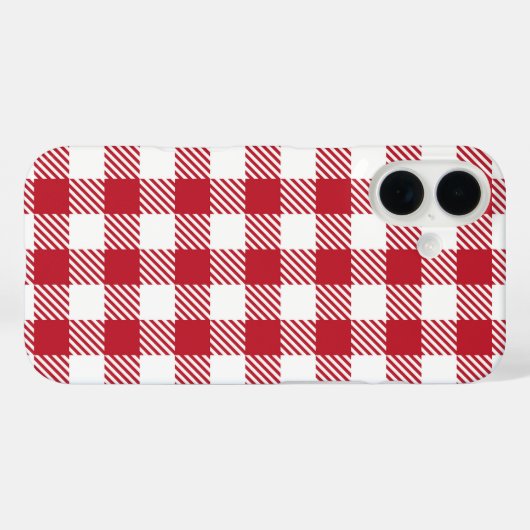 Retro-Rot-Picknick-Karo-Bauernhaus-Design Case-Mate iPhone Hülle (Rückseite (Horizontal))