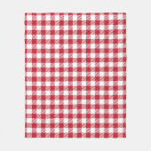 Retro-Rot-Picknick-Karo-Bauernhaus-Design Fleecedecke (Vorderseite)