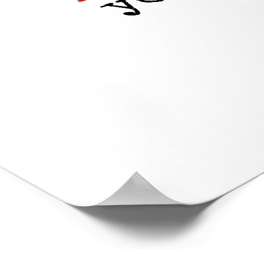 Retro Rot/Schwarz Ich werde immer LIEBE, die Sie z Poster (Ecke)