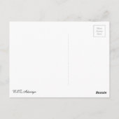 Retro-Rot-Silhouette mit Eiffelturm Postkarte (Rückseite)