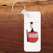 Retro Rot Skilift Gondelbahn Personalisiert Schlüsselanhänger (Vorderseite)
