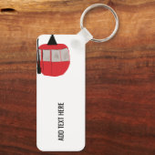 Retro Rot Skilift Gondelbahn Personalisiert Schlüsselanhänger (Rückseite)