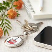 Retro Rot Skilift Gondelbahn Personalisiert Schlüsselanhänger (Seite)