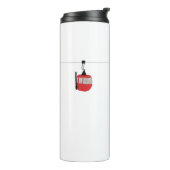 Retro Rot Skilift Gondelbahn Personalisiert Thermosbecher (Nach links gedreht)
