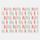 Retro Rot und Blau Surfboard Muster Geschenkpapier Set (Vorderseite 3)