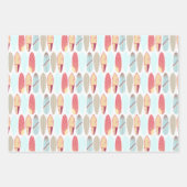 Retro Rot und Blau Surfboard Muster Geschenkpapier Set (Vorderseite 2)