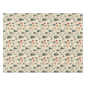 Retro Rot und grüne Weihnachtsfeiertage Tischdecke (Vorderseite (Horizontal))