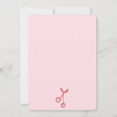 Retro Rot und Pastellrosa Galentin-Party Einladung (Rückseite)