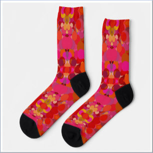 Retro Rot und Rosa Einzigartige Mode Socken