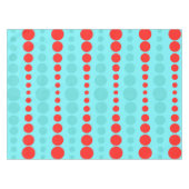 Retro Rot-und Türkis-Punkt-Tischdecke Tischdecke (Vorderseite (Horizontal))