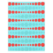 Retro Rot-und Türkis-Punkt-Tischdecke Tischdecke (Vorderseite)