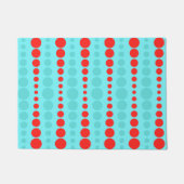 Retro Rot-und Türkis-Punkt-Tür-Matte Fußmatte (Vorderseite)