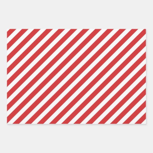 Retro Rot und Weiß Traditionelle Weihnachten Geschenkpapier Set (Vorderseite 3)