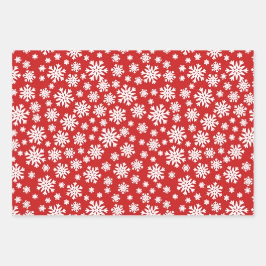 Retro Rot und Weiß Traditionelle Weihnachten Geschenkpapier Set (Vorderseite 2)