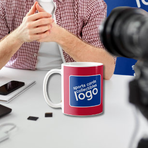 Retro Rot Weiß Blau Sportkarten Logo Kaffee Kaffeetasse