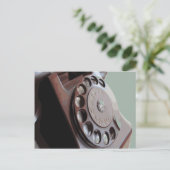 Retro Rotary Dial Phone Vintages Design Postkarte (Stehend Vorderseite)