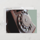 Retro Rotary Dial Phone Vintages Design Postkarte (Vorne/Hinten)