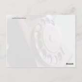 Retro Rotary Dial Phone Vintages Design Postkarte (Rückseite)