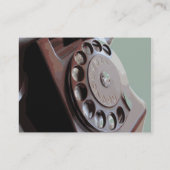 Retro Rotary Dial Phone Vintages Design Visitenkarte (Rückseite)