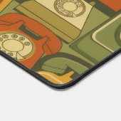 Retro Rotary Phone - 70s Communication Nostalgia Schreibtischunterlage (Ecke)