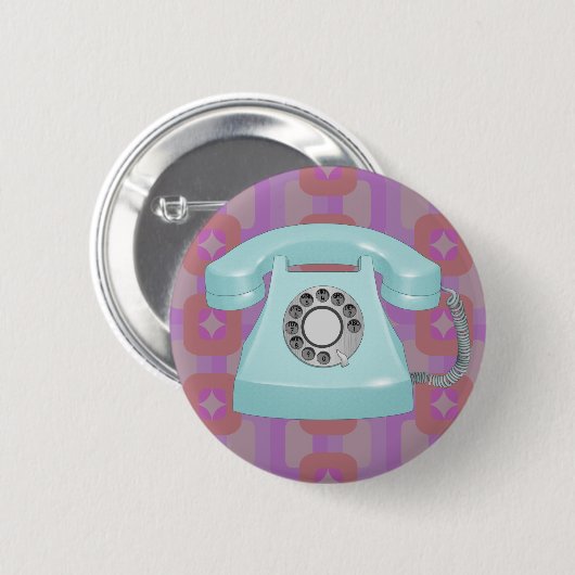 Retro Rotary Phone Button (Vorne & Hinten)