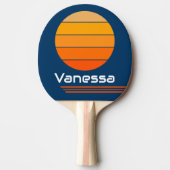 Retro Rotation Blue Loop Tischtennis Schläger (Vorderseite)