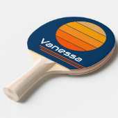 Retro Rotation Blue Loop Tischtennis Schläger (Vorderseite)