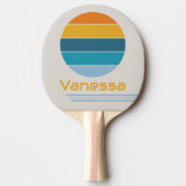 Retro-Rotation Regenbogen Tischtennis Schläger (Vorderseite)