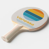 Retro-Rotation Regenbogen Tischtennis Schläger (Vorderseite)