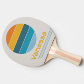 Retro-Rotation Regenbogen Tischtennis Schläger (Seitenansicht)