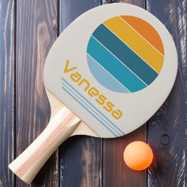 Retro-Rotation Regenbogen Tischtennis Schläger