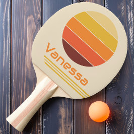 Retro Rotation Streifen Tischtennis Schläger