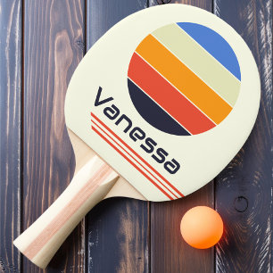Retro Rotation Vintag gestreift Tischtennis Schläger