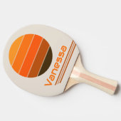 Retro Rotation Vintag Mitternachtssonne Tischtennis Schläger (Seitenansicht)