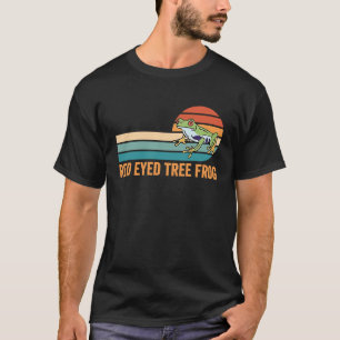 Retro Rotaugelaubfrosch T-Shirt