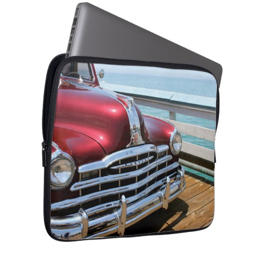 Retro rote Auto-Laptop-Hülse Laptopschutzhülle (Vorne Rechts)