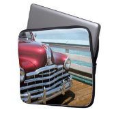 Retro rote Auto-Laptop-Hülse Laptopschutzhülle (Vorderseite Links)
