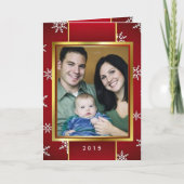 Retro rote feiertagskarte (Vorderseite)