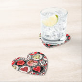 Retro Rote Flora Ein perfektes Wochenende in Love Untersetzer (Vor Ort)