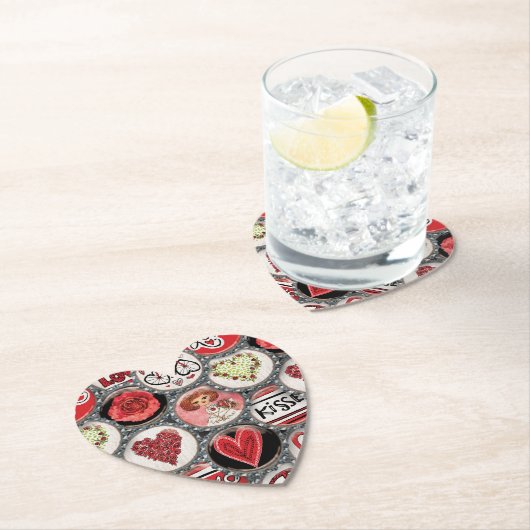 Retro Rote Flora Ein perfektes Wochenende in Love Untersetzer (Vor Ort)