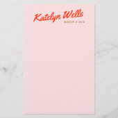 Retro Rote handgeschriebene Skripttypografie Pink Flyer (Vorne)