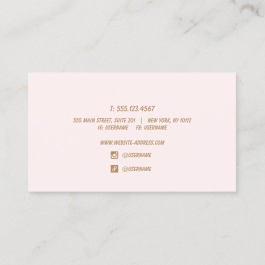 Retro Rote handgeschriebene Skripttypografie Pink Visitenkarte (Rückseite)