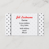 Retro rote Katzenaugen-Sonnenbrille u. schwarze Visitenkarte (Rückseite)