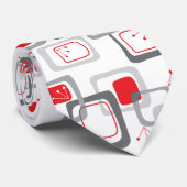 Retro rote Kirsche quadriert Funky Groovy Krawatte (Gerollt)