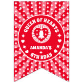 Retro Rote Königin des Herzens Geburtstag Wimpelkette (Erste Fahne)