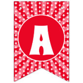 Retro Rote Königin des Herzens Geburtstag Wimpelkette (Dritte Fahne)